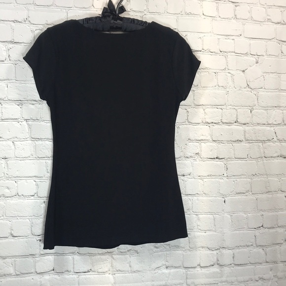 WHMB Black pleated front tee Sz Small - Picture 4 of 4